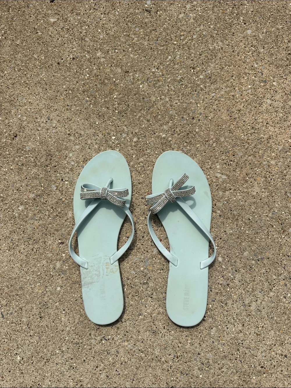 Steve Madden Mint Green Bow Flip Flop Sandals